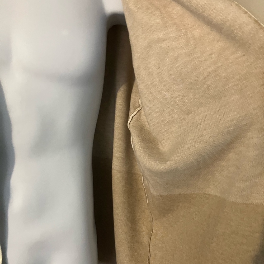 Color Block Black Tan Cream Hooded Coat 1X - Picture 3 of 4